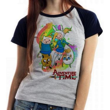 Imagem de Camiseta Baby Look Blusa Feminina  Adventure Time  Jake Finn Fionna Ca