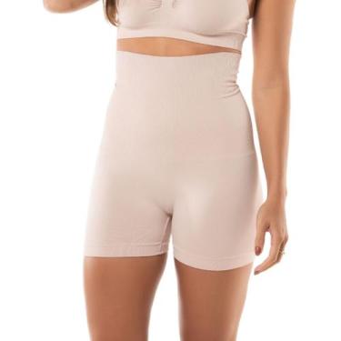 Imagem de Cinta Modeladora Feminina Sem Costura Cintura Alta com Silicone de Méd