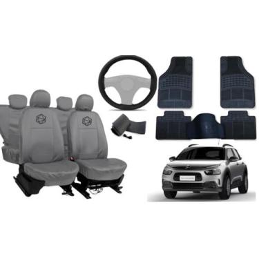 Imagem de Kit Capa Automotiva Cinza C4 Cactus 2018 a 2025 + Tapete - ferro tech