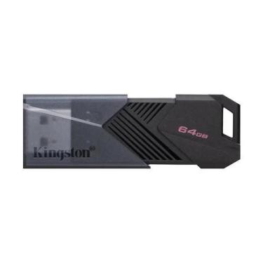 Imagem de Pen Drive Kingston USB 3.2 - 64GB, 128GB ou 256GB, preto, 128 GB