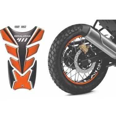 Imagem de Kit Adesivo Taque Friso  Roda Yamaha Himalayan 411 Laranja - Resitank
