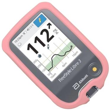 Imagem de SNK Capa de silicone antiderrapante para Freestyle Libre 3 Freestyle Libre 2 (rosa)