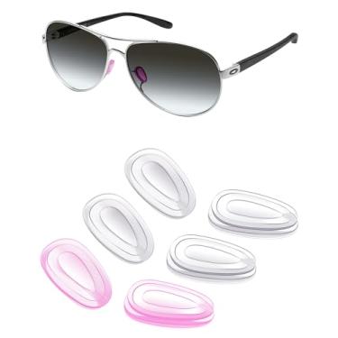 Imagem de Mryok 3 pares de protetores de nariz de substituição para óculos de sol Oakley Blender - Transparente e roxo claro