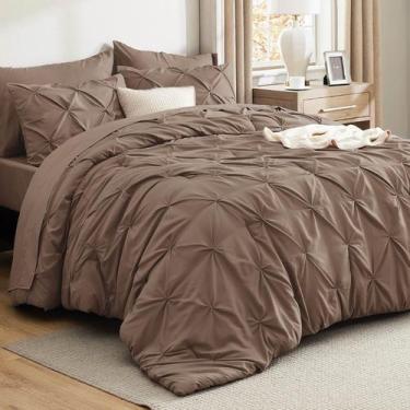 Imagem de Conjunto de Edredom Bedsure King Size 7 Peças - Bege Claro
