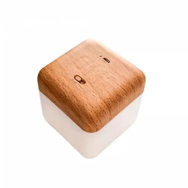 Imagem de Abajur de cabeceira Flip timer night lamp recarregável candeeiro de mesa companheiro dormir lâmpada ambiente quarto candeeiros de mesa Abajur de mesa de cabeceira(Multi-colored)