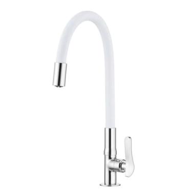 Imagem de Torneira de Cozinha Mesa Flexível 1177 W27 Loren Flex Branca Lorenzetti