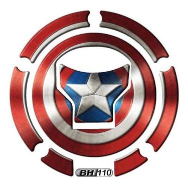 Imagem de Adesivo Protetor De Bocal Escudo Capitão America Fan Start - Resitank,