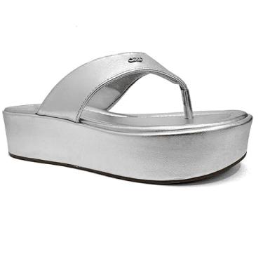 Imagem de Tamanco Via Marte Flat Plataforma De Dedo 179-006-01 Prata