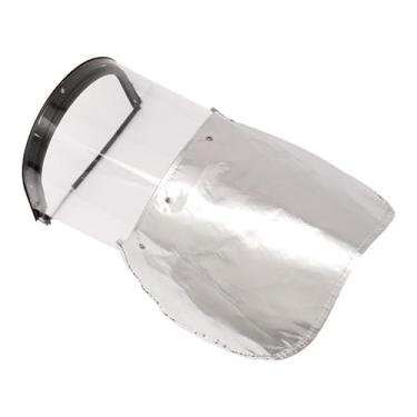 Imagem de Milageto Proteção facial de soldagem, resistente ao fogo, capa facial, resistente a altas temperaturas, folha de alumínio profissional, cobertura térmica para, 5MM