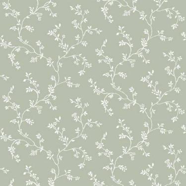Imagem de Papel De Parede Happy Floral Verde 12355