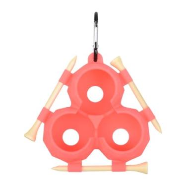 Imagem de Deevoka Porta de camisetas de bola de golfe, porta -bolas de golfe com clipe, segura 3 bolas de golfe, Rosa