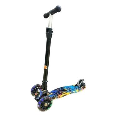 Imagem de Patinete DM Toys Flash radical Estampa Colorida preto para crianças