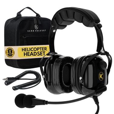 Imagem de KORE AVIATION H1 Helicopter Pilot Headset - Passive Noise Reduction, Noise Canceling Microphone, Mono, Gel Ear Seal, Adjustable Headband, AUX Port, U-174 Plug & Free Headset Bag