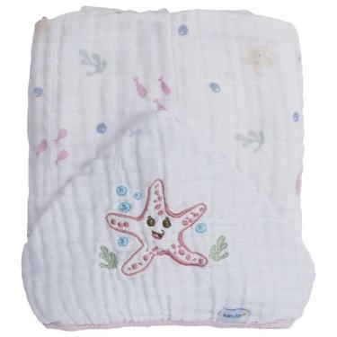 Imagem de Toalha Soft Bordada 80 cm x 90 cm Baby Joy, Fundo do Mar