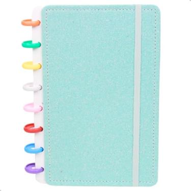 Imagem de Caderno Inteligente Glitter A5 80 Folha Adicona Remove Folha Verde Água