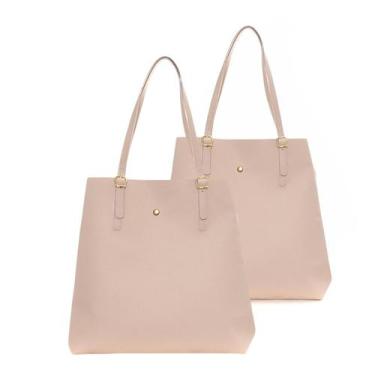 Imagem de Kit 2 Bolsas Feminina Saco Grande Espaçosa Tote Alça De Ombro - A L CO