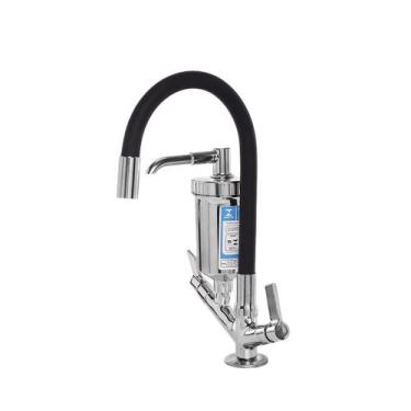 Imagem de Torneira Filtro Gourmet Flexível Cozinha Bancada Preto/cromo CasaGrand
