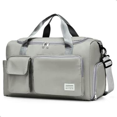 Imagem de Mala Bolsa de Mão Alça Transversal Feminina Viagem Moderna (CINZA)