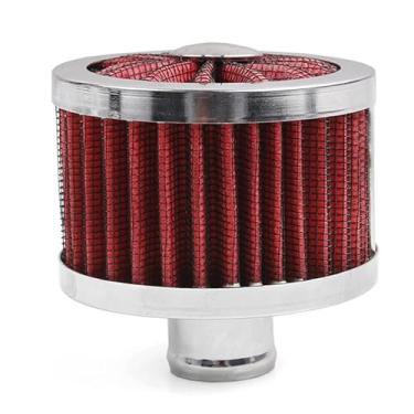 Imagem de RASNAUTO Tampa de válvula de 23 mm, filtro de respiração, filtro de ar para carro, filtro universal de entrada de ar frio, ventilação de alto fluxo vermelho