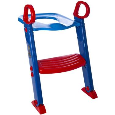 Imagem de Redutor de Assento Vaso Sanitário Infantil com Escadinha Baby Style Patrulha Canina Chase Antiderrapante