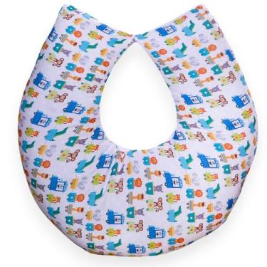 Imagem de Almofada Amamentação para Bebê Menino Sublimada - Carinha de Anjo, Tre