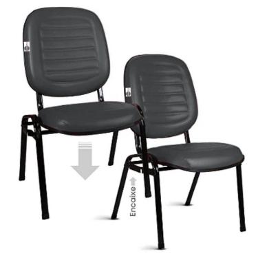 Imagem de 02 Cadeiras Empilhável para Igrejas Evangélicas Linha Holy Marrom