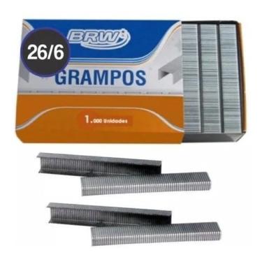 Imagem de Grampo 26/6 para grampeador 20fls Galvanizado brw 1000un