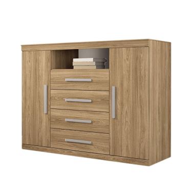 Imagem de Cômoda 2 Portas 4 Gavetas Santos Andirá Havana Plus