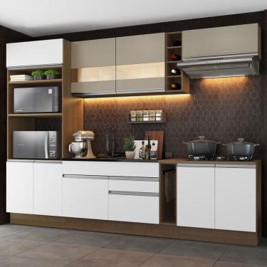 Imagem de Cozinha Completa Madesa Vicenza com Armário e Balcão (Sem Tampo e Pia)