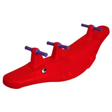 Imagem de Gangorra Infantil Crocodilo Rotoplas Vermelha