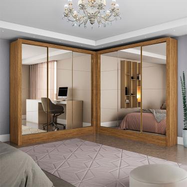 Imagem de Closet Casal Duplo Dubai 6 Portas Premium 6 Gavetas - Cinamomo