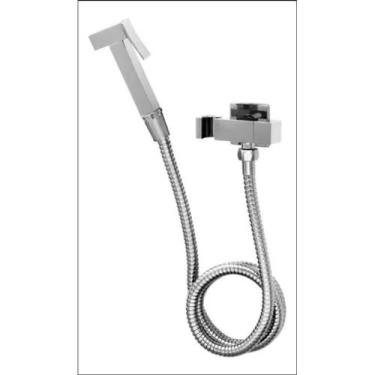 Imagem de Ducha Higiênica De Banheiro Luxo Quadrada Metal - oem, PRATA