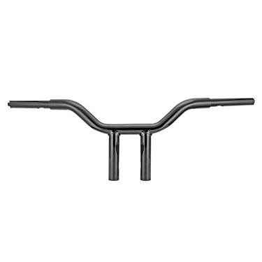 Imagem de Mofun 10" Handlebar T Bar 1.25" Steel Pipe Compatible with Harley Dyna Fat Bob Low Rider Street Bob Super Glide 1996-2024, Sportster 883 1200, Softail Fat Boy Heritage Classic, Gloss Black
