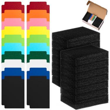 Imagem de Suilung 50 divisórias de cartões colecionáveis e 24 divisórias de cartão de espuma de alta elasticidade separador de plástico com aba absorvente de choque para caixa de armazenamento, proteção