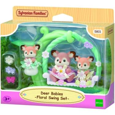Imagem de Sylvanian Families - Bebes Cervos - Conjunto Balanço Floral