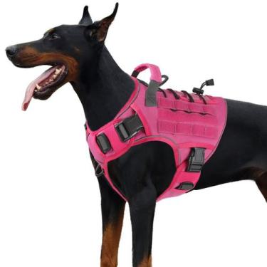 Imagem de Colete tático para cães WINGOIN rosa para cães grandes (XL)