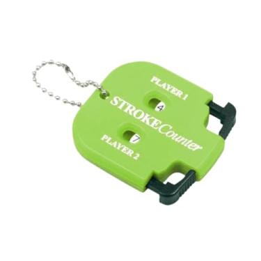 Imagem de UGPLM Acessórios contra contraveses de golfe 2 Digit Square, Manual, 2 jogador com cadeia -chave portátil para jogos esportes, Verde