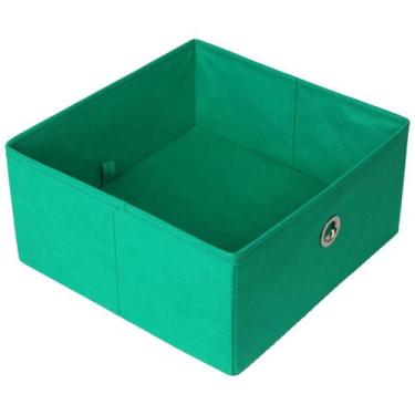 Imagem de Caixa Organizadora 28x14x28 Puxador Ilhós - Organicanto, Verde