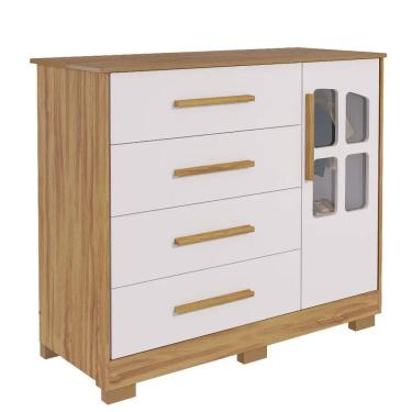 Imagem de Cômoda Bebe Moveis Peroba Charlo Dorabelly 04 gav Elo MDF