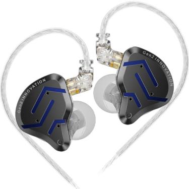 Imagem de KZ ZSN PRO 2 HiFi IEM Earbud, driver dinâmico e armadura equilibrada, fone de ouvido intra-auricular híbrido, KZ Heavy Bass Music com fio (azul brilhante, sem microfone)