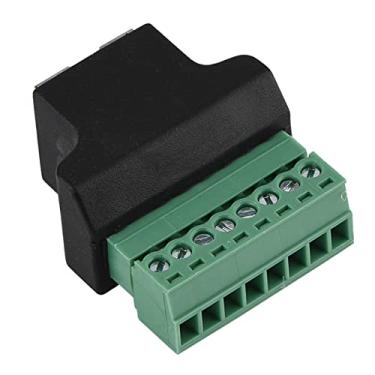 Imagem de Conector de Parafuso AV RJ45 Jack Fêmea a 8 Pinos para Parafuso Terminal para DVR Digital Com o Padrão de Fiação EIA/TIA 568B