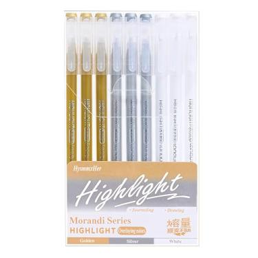 Imagem de HysmmxHer Conjunto de 9 canetas de gel coloridas, ponta fina de 0,5 mm para papel preto e papel branco, canetas para diário, livros de colorir para adultos, Bíblia, desenho, anotações, materiais de