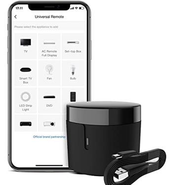 Imagem de Broadlink RM4 Mini controle remoto universal infravermelho inteligente por smartphone de qualquer lugar, funciona com Google Assistant e Alexa