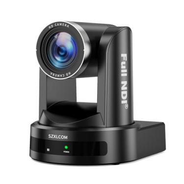 Imagem de SZXLCOM Câmera PTZ Full NDI com zoom óptico de 20x - Câmera de streaming IP POE HDMI/SDI/USB3.0 1080p60 para produção ao vivo, adoração à igreja, transmissão, videoconferência
