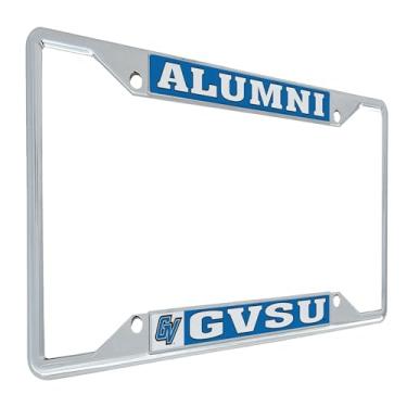 Imagem de Desert Cactus Moldura de placa de carro Grand Valley State University GVSU Lakers Suporte de etiqueta de carro de metal para frente ou verso do carro oficialmente licenciado (ex-alunos)