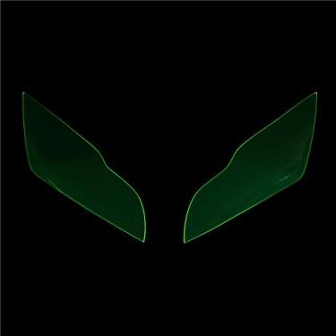 Imagem de Acc-Creativity Lente de tela de proteção de capa de farol frontal de acrílico para motocicleta compatível com Kawasaki Ninja ZX-10R ZX10R 2011-2015 (verde fluorescente)
