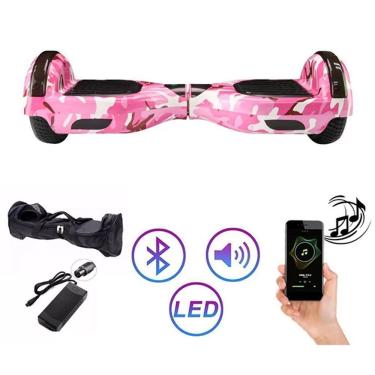 Imagem de Hoverboard Overboard Skate Elétrico Led Rosa Camuflado Nº2
