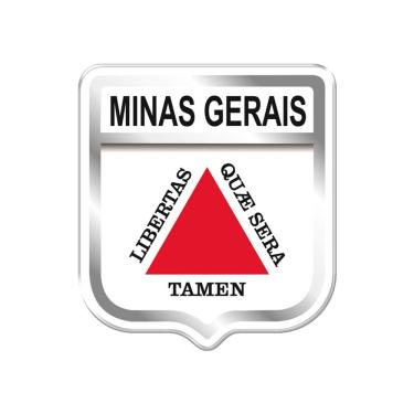 Imagem de Adesivo Decorativo Em Relevo Fácil Aplicação Brasão Minas Gerais Cor Branco