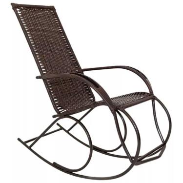 Imagem de Cadeira Balanço Sem Mola Fibra Sintética Trama Original Pedra Ferro