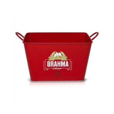 Imagem de Balde Retangular Para Cerveja Em Alumínio 5l Brahma Alto Relevo - Alumiart Falcão